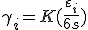 \gamma_i = K(\frac{\varepsilon_i}{6s})
